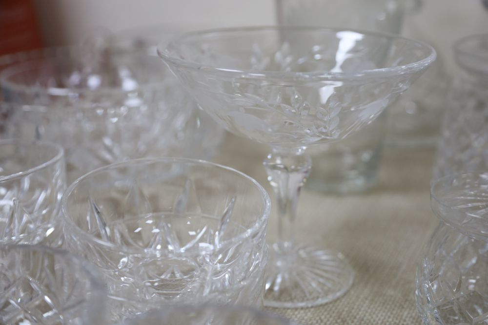 A quantity of glassware